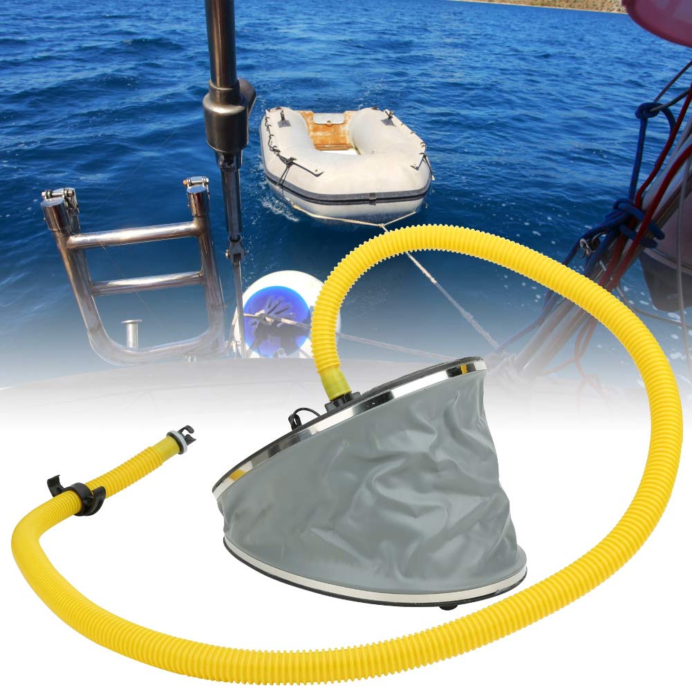 Tbest Pompa a Pedale per Barche, Pompa a Pedale per Barche Ad Alta Pressione da 10 Litri Pompa Ad Aria Gonfiabile Portatile per Gommone per Zattera per Kayak in Canoa