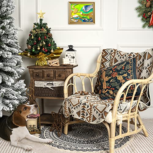 Xmasexp 20" Tabletop Mini Christmas Tree Set With Led Light, Star Treetop,Ornaments Balls,Bells And Pine Cones,Best Diy Christmas Decorations Gold #TOP6