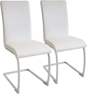 Albatros Silla Cantilever Murano Set de 2 sillas Blanco, SGS Probado