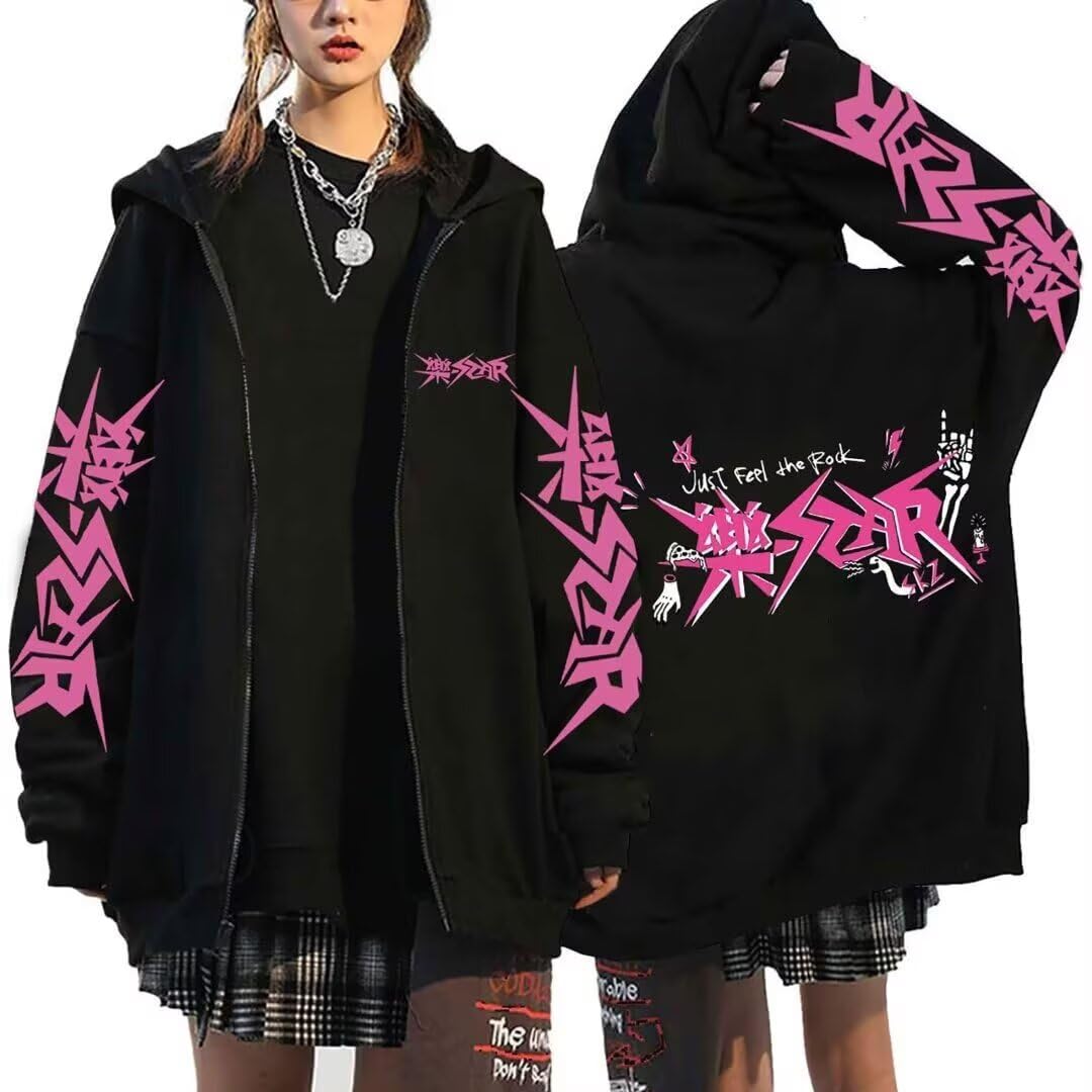 SKZ Zip Up Hoodie Women Felix Hyunjin Bangchan Y2K Fall Oversize Sweatshirt