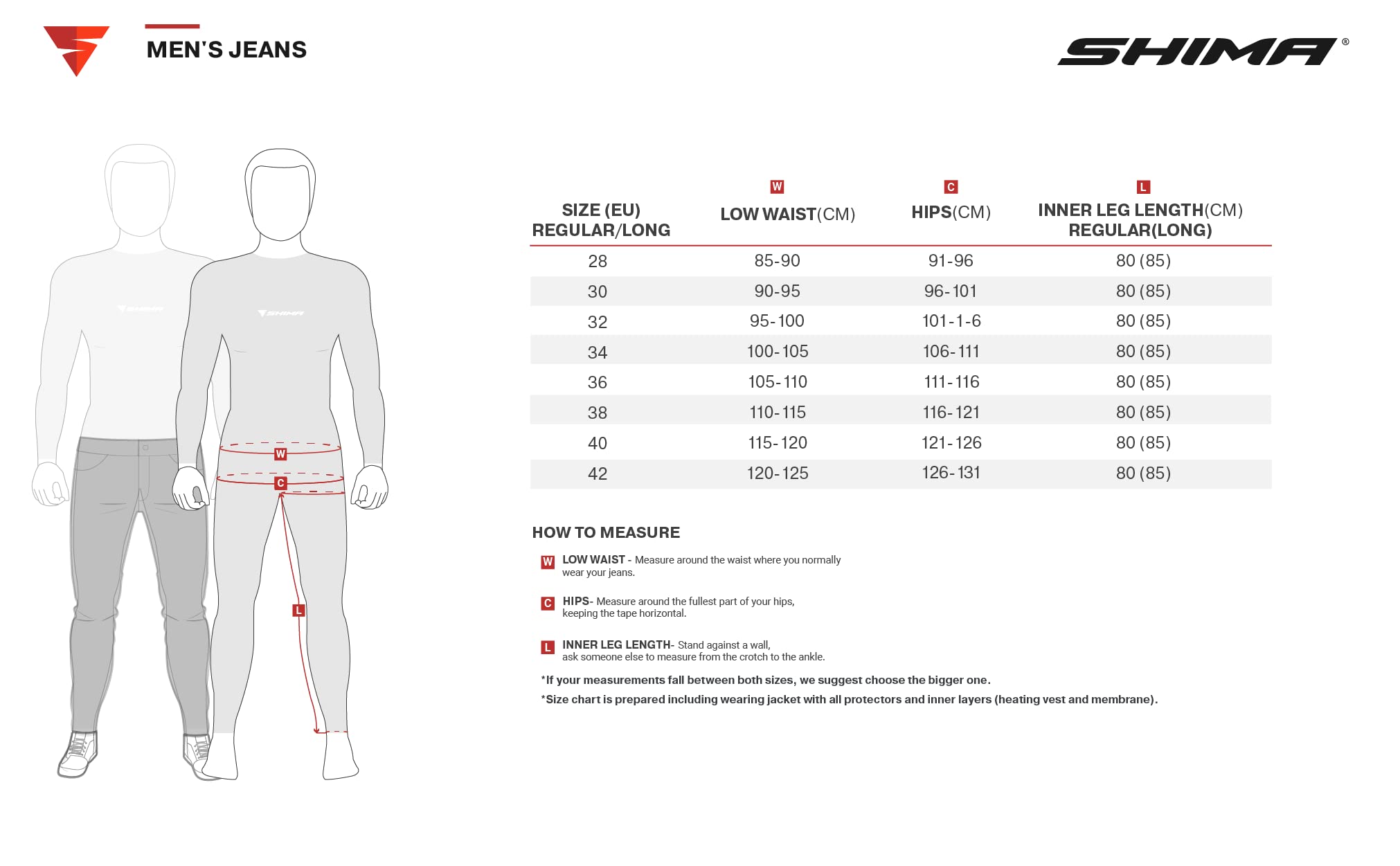 Shima Devon - Pantalones Vaqueros para Motocicleta, elásticos, ventilados, Ajustados, para Hombre, con Refuerzos de Fibra QL, Protectores CE de Rodilla y Cadera