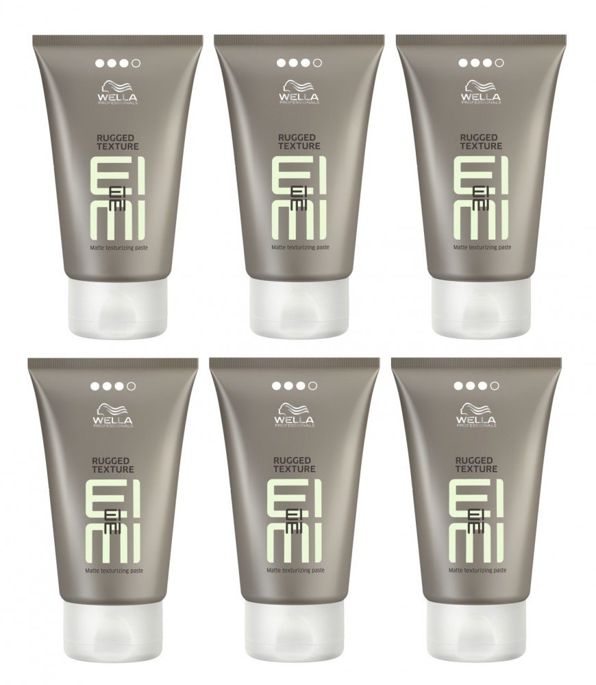 Wella EIMI Rugged Texture 6 x 75 ml Styling Mattierende Modelliercreme Professionals (Nachfolger von Rugged Fix)