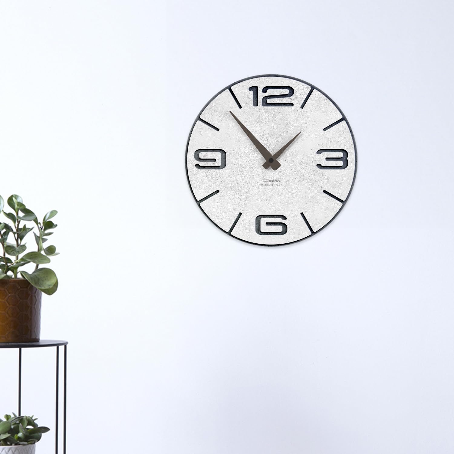 Giallobus - Orologio Bilay - Simple relief - Legno Mdf - Premium 45x45cm - n.02 Wall - Artigianale Made in Italy - Silenzioso - Idea regalo - Moderni doppio livello