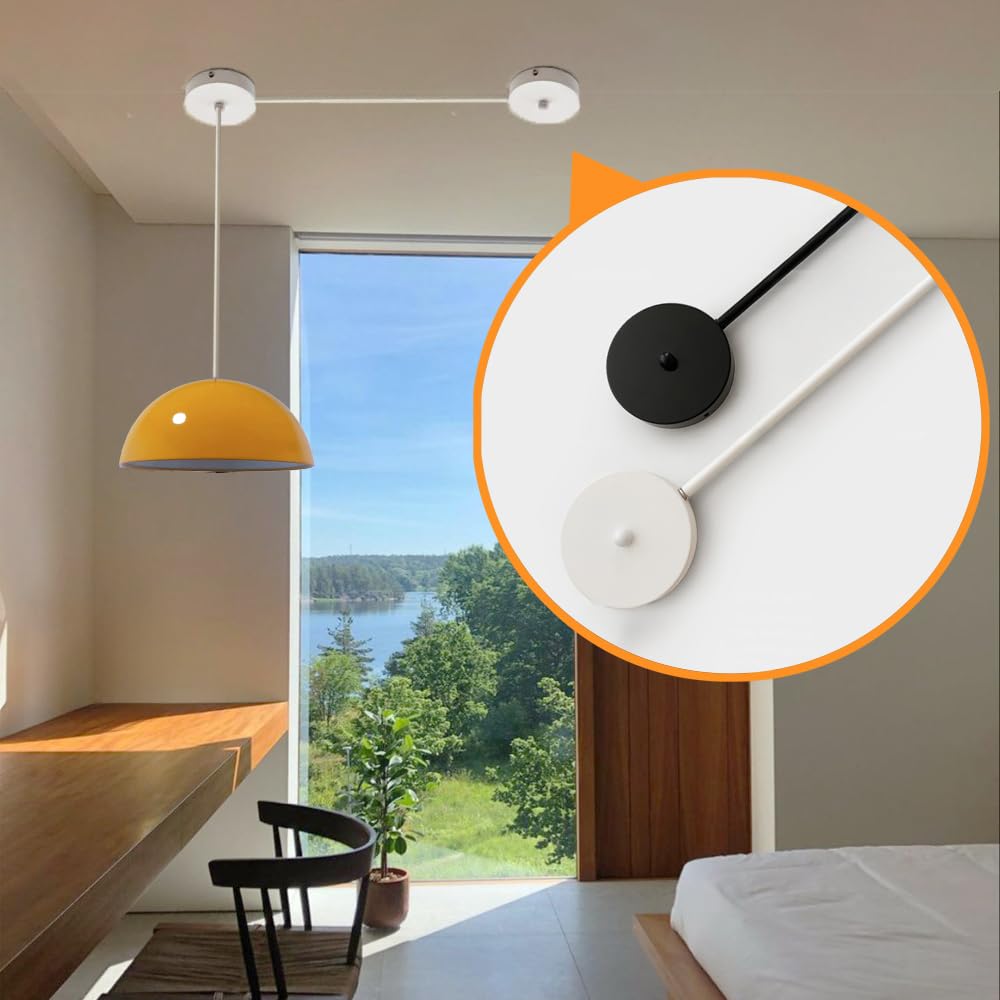 Rallonge de câbles, guide-câbles en métal, cache-câbles en forme de L, cache-câbles pour lampe (blanc, 30 cm)