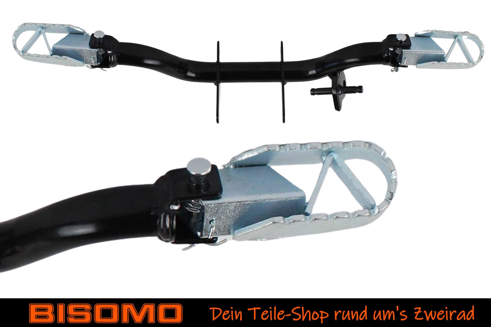 Fußrastenträger Tuning Sport, klappbare Fußrasten mit Halteplatte für Seitenständer, für Simson S50, S51, S70, S53, S83