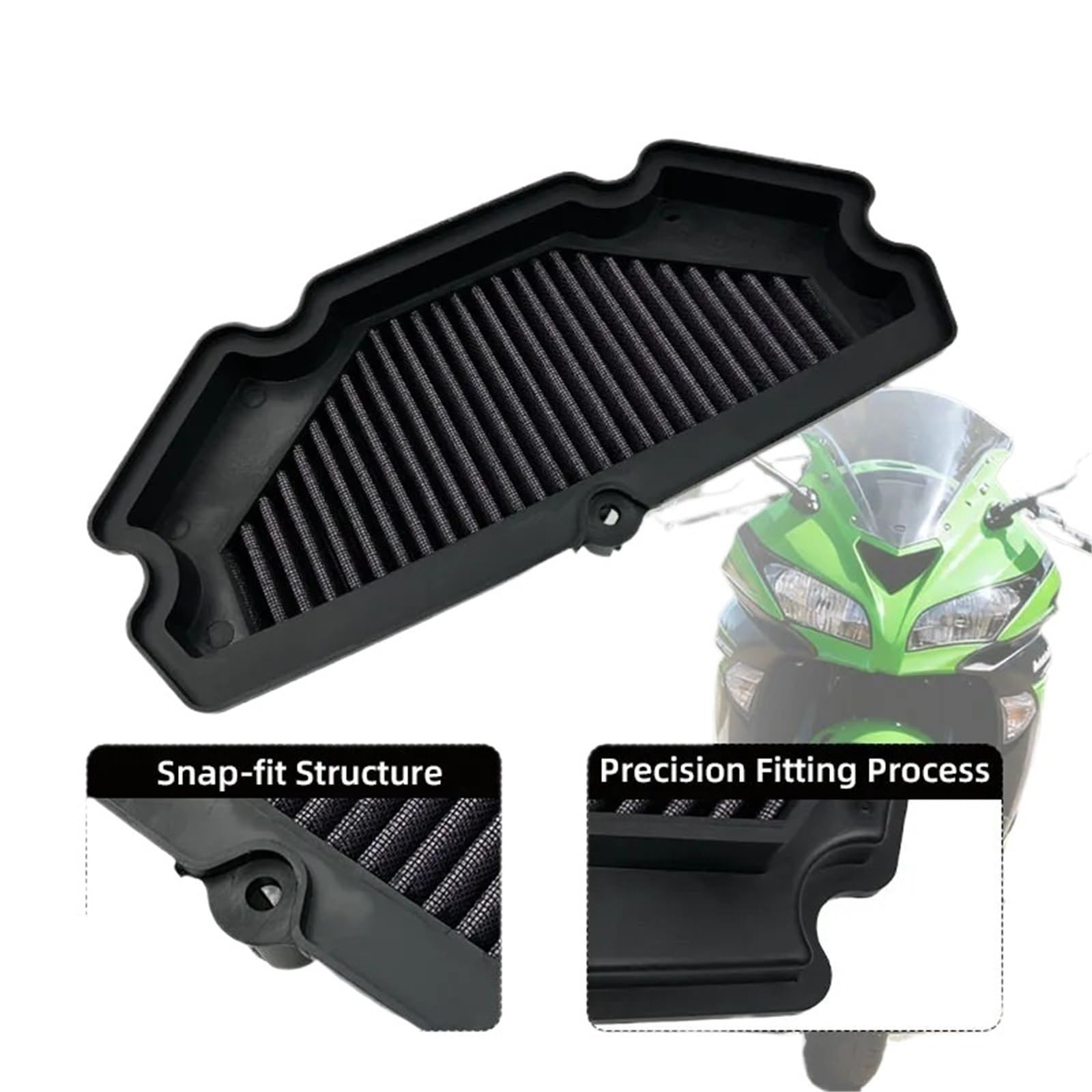filtr powietrza zamienny Pasuje do Kawasaki ER-6N ER6N ER6F EX650 NINJA 2012-2016 motocykl filtr powietrza o wysokim przepływie