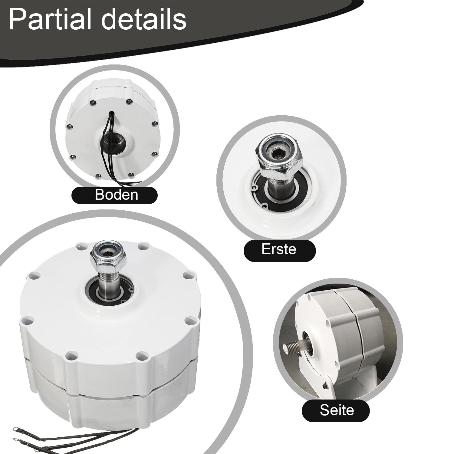 Generatore di magneti permanenti, 800 W, 12 V, 24 V, 48 V, dinamo a 3 fasi, per turbina eolica fai da te e progetti di energia libera (without-12 V)