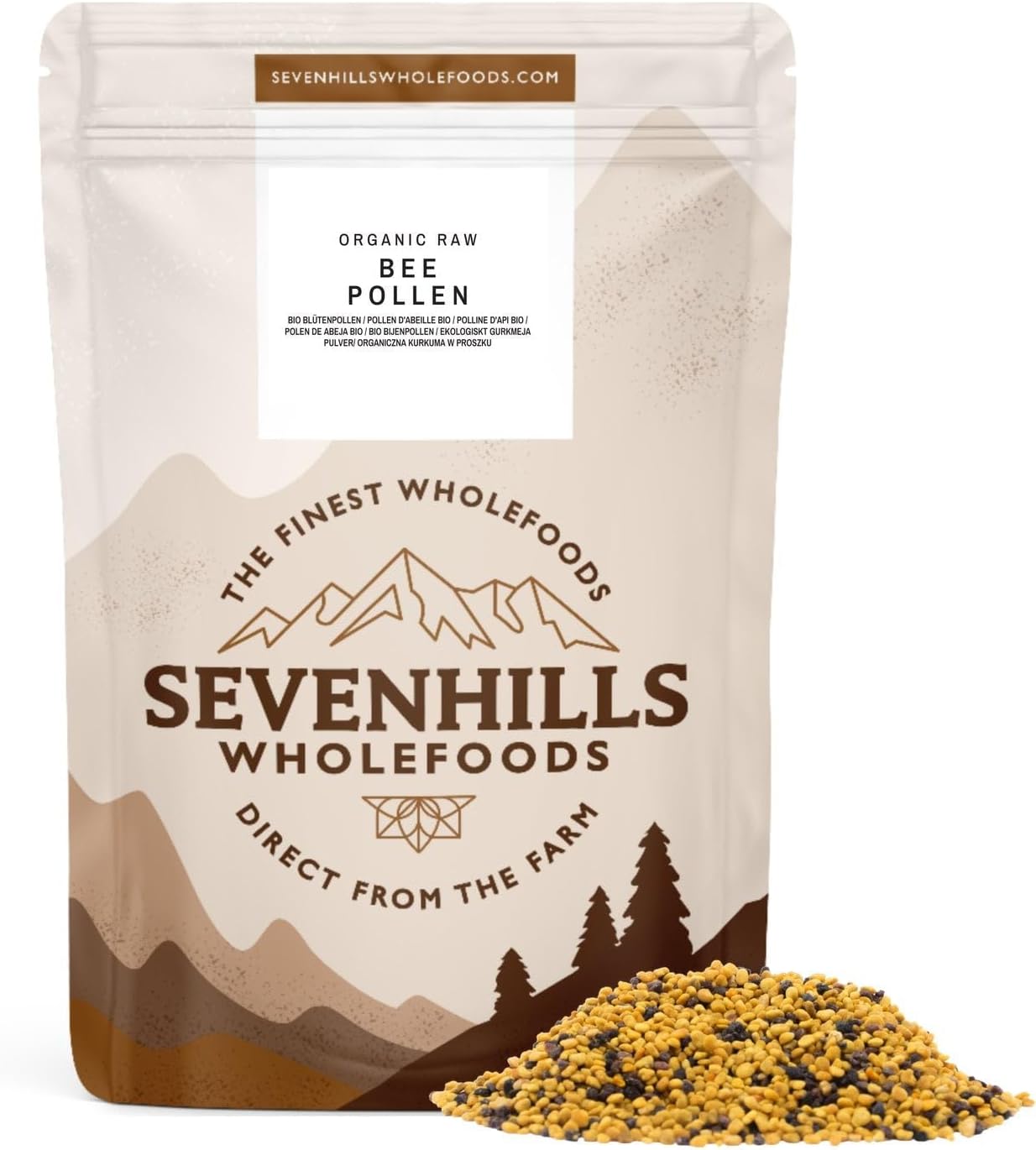Sevenhills Wholefoods Organic Bee Pollen Granules, Spanish, Raw, Ethically Harvested 1kg