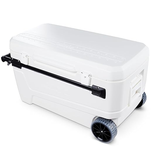 Igloo Maxcold Glide 110Qt Wheeled Cooler | Insulated Hard Shell Ice Chest
