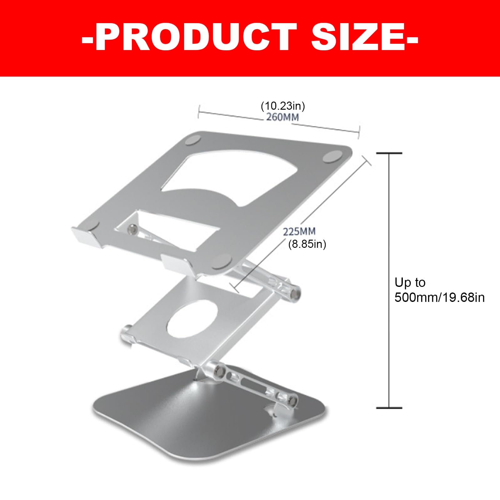 Soporte para portátil con estructura de aleación de aluminio