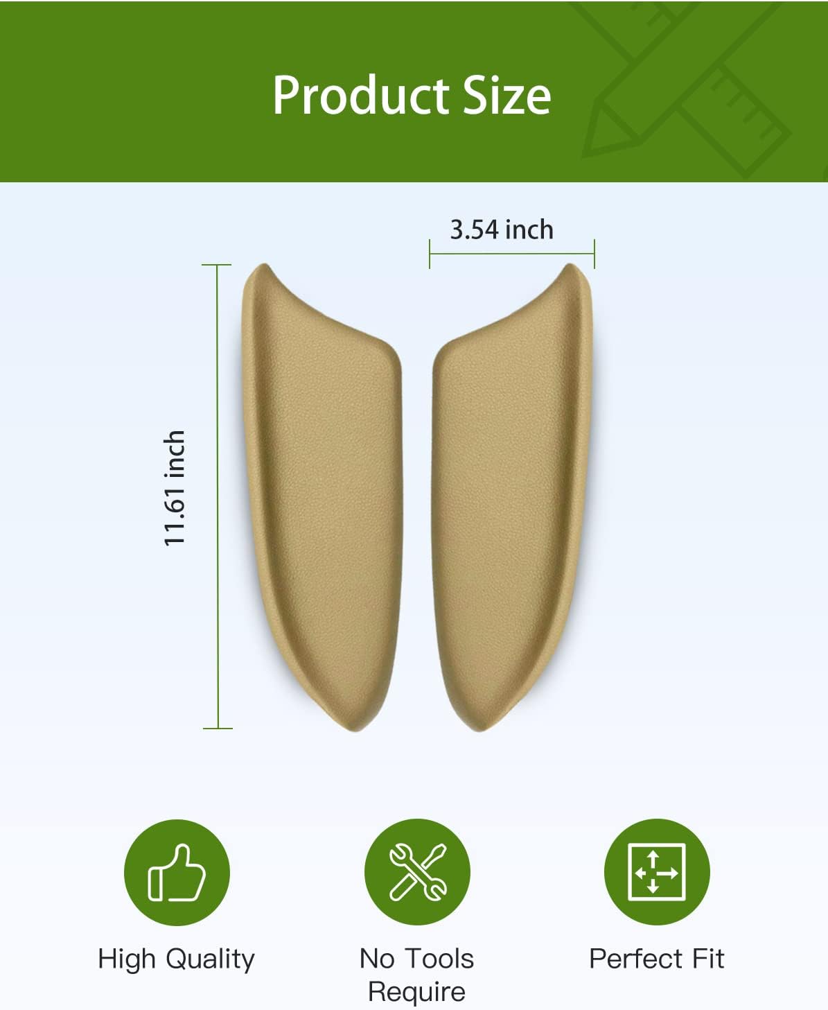 UMISHI 2008 2009 2010 2011 2012 Accord Sedan Center Console Armrest Cover & Front Door Panels Armrest(Beige)