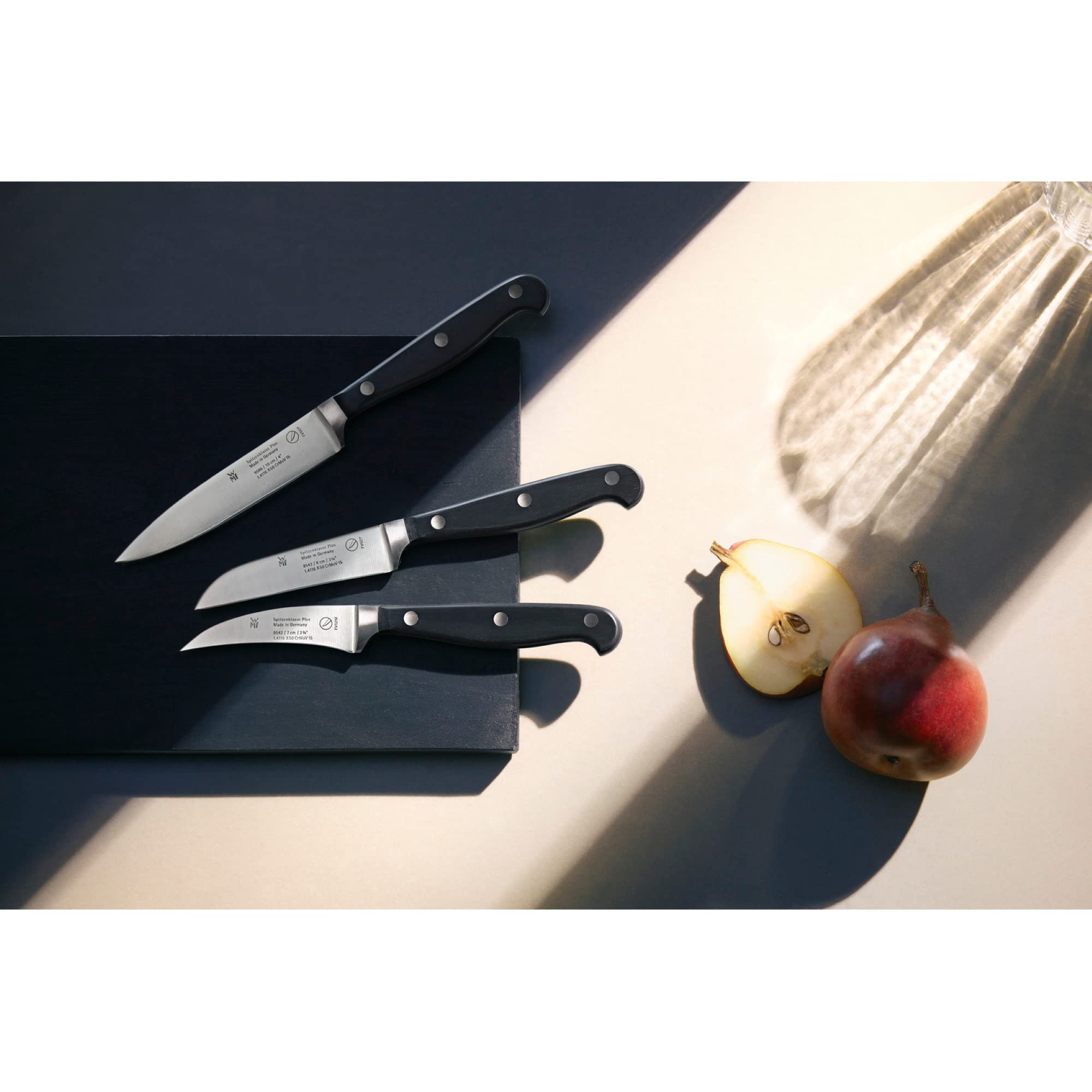 WMF Spitzenklasse Plus Messerset 3teilig, Made in Germany, 3 Messer geschmiedet, Küchenmesser Set, Spezialklingenstahl