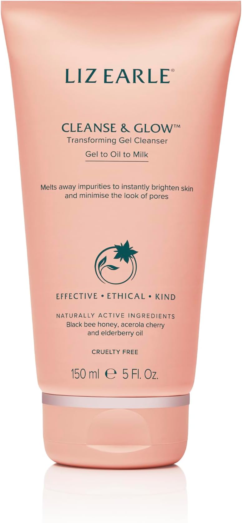 Liz Earle Cleanse & Glow™ Transforming Gel Cleanser with Black Bee Honey, Acerola Cherry and Elderberry Oil for All Skin Types, 150ml