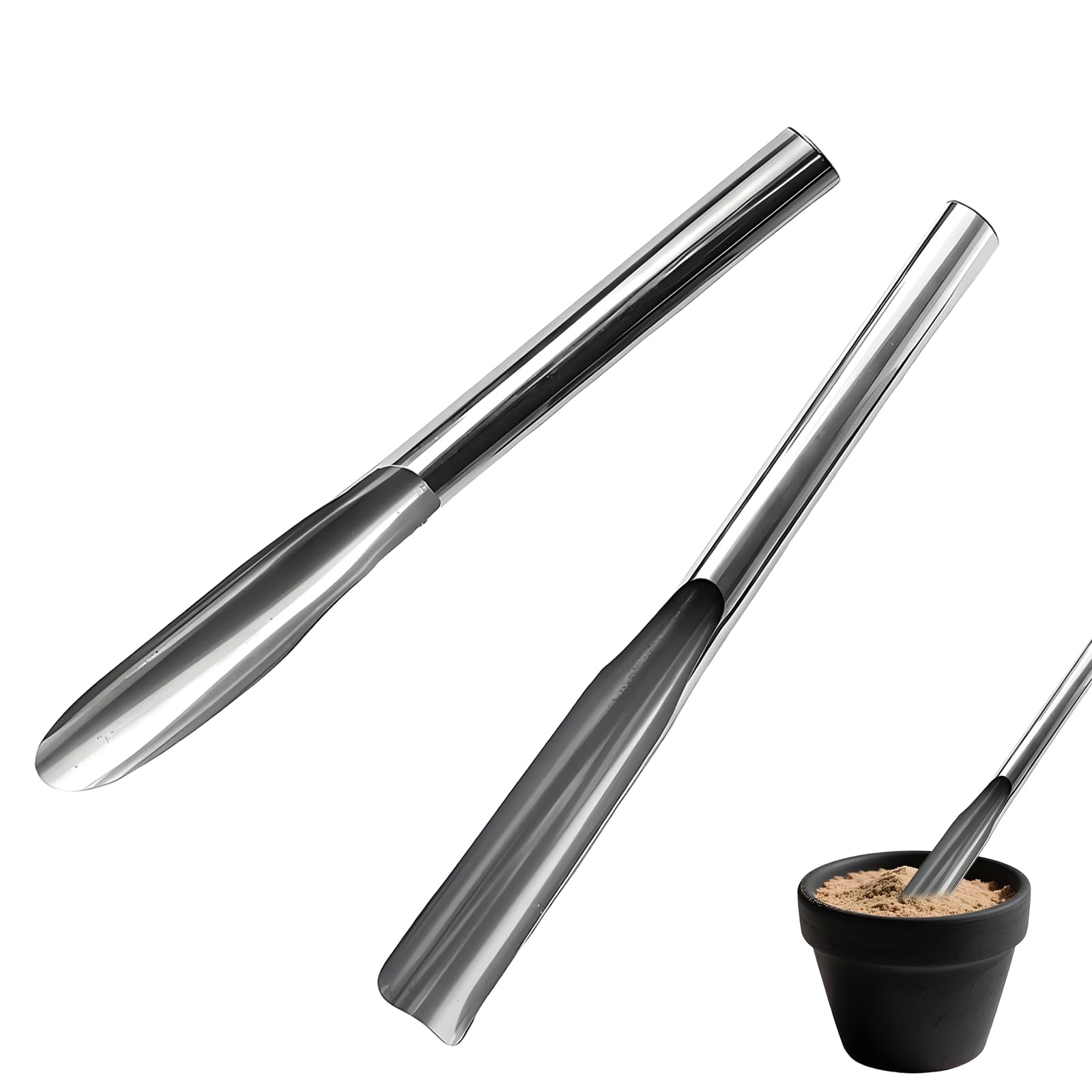 HTPARY Gardening Scoop, Set of 2, Gardening Supplies, Short Handle Shovel, Transplanting, Weeding Scoop, Multi-Purpose, Anti-Slip Grip, Small Garden Tool, Potted Plants, Weed Removing Tool, Durable : 