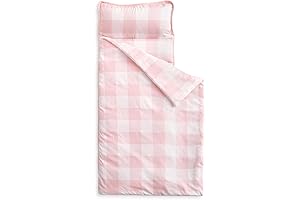 Wake In Cloud Toddler Nap Mat Pink Buffalo Plaid