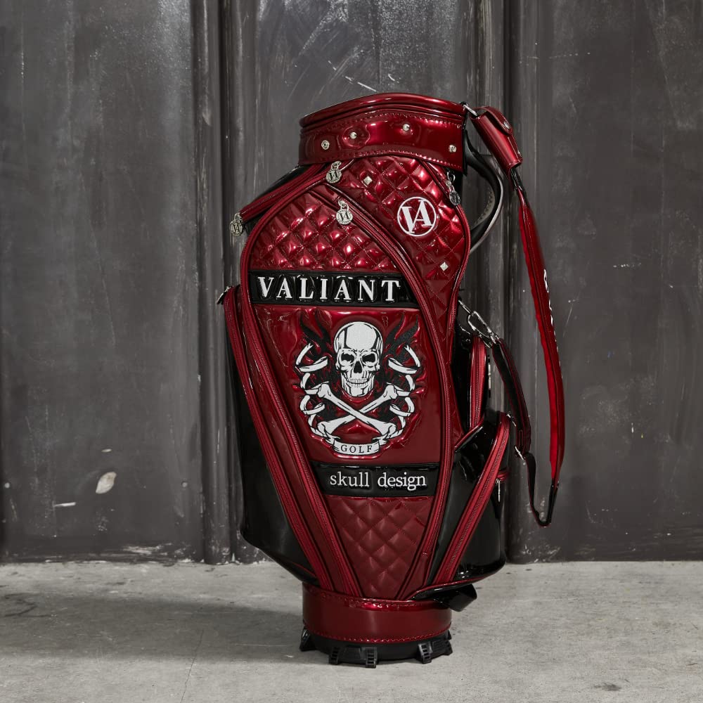VALIANT ゴルフバッグ 黒/赤 キルティング VALIANT ゴルフバッグ 黒/赤 キルティング