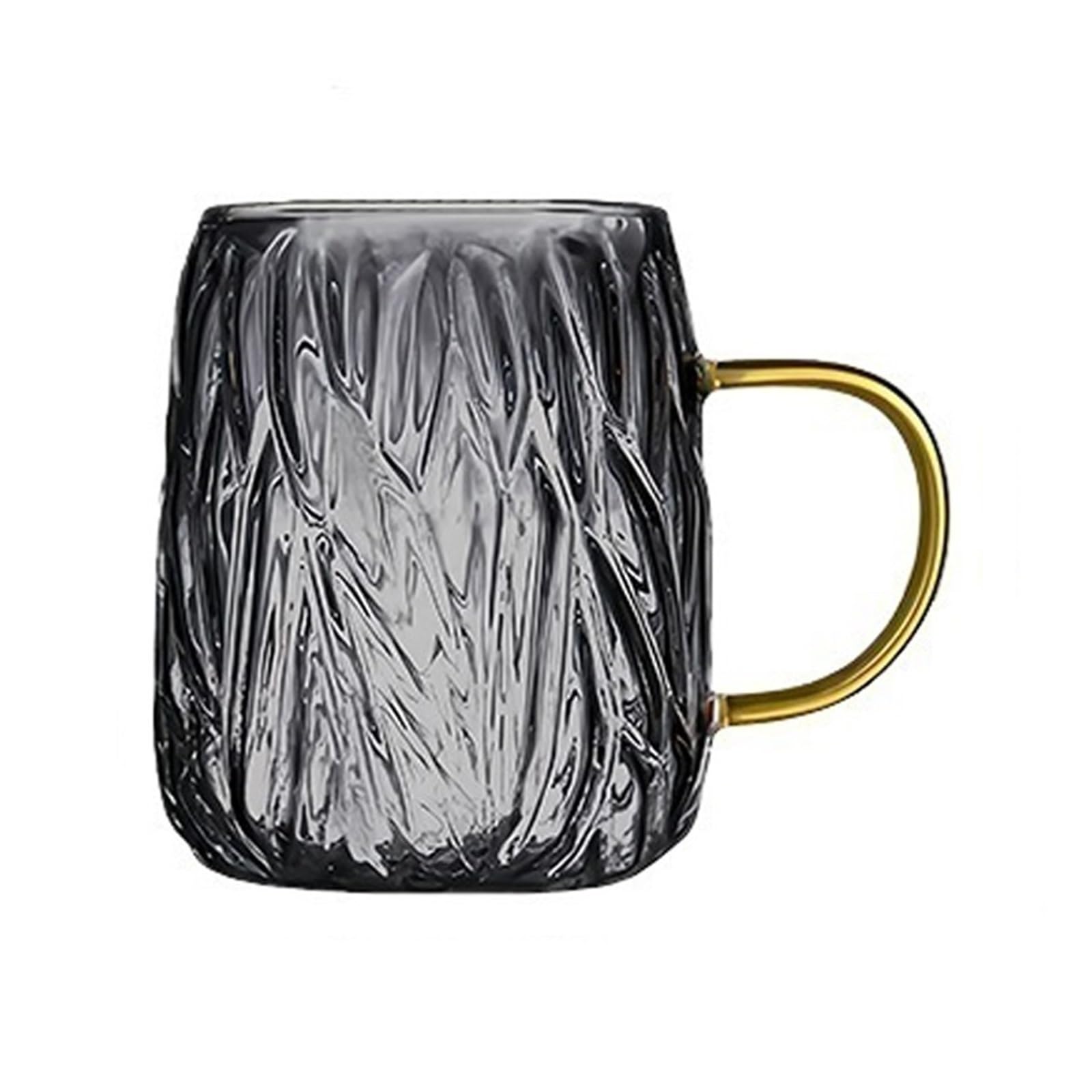 Tazas de vidrio con asas para capuchino y té que evitan quemaduras gris
