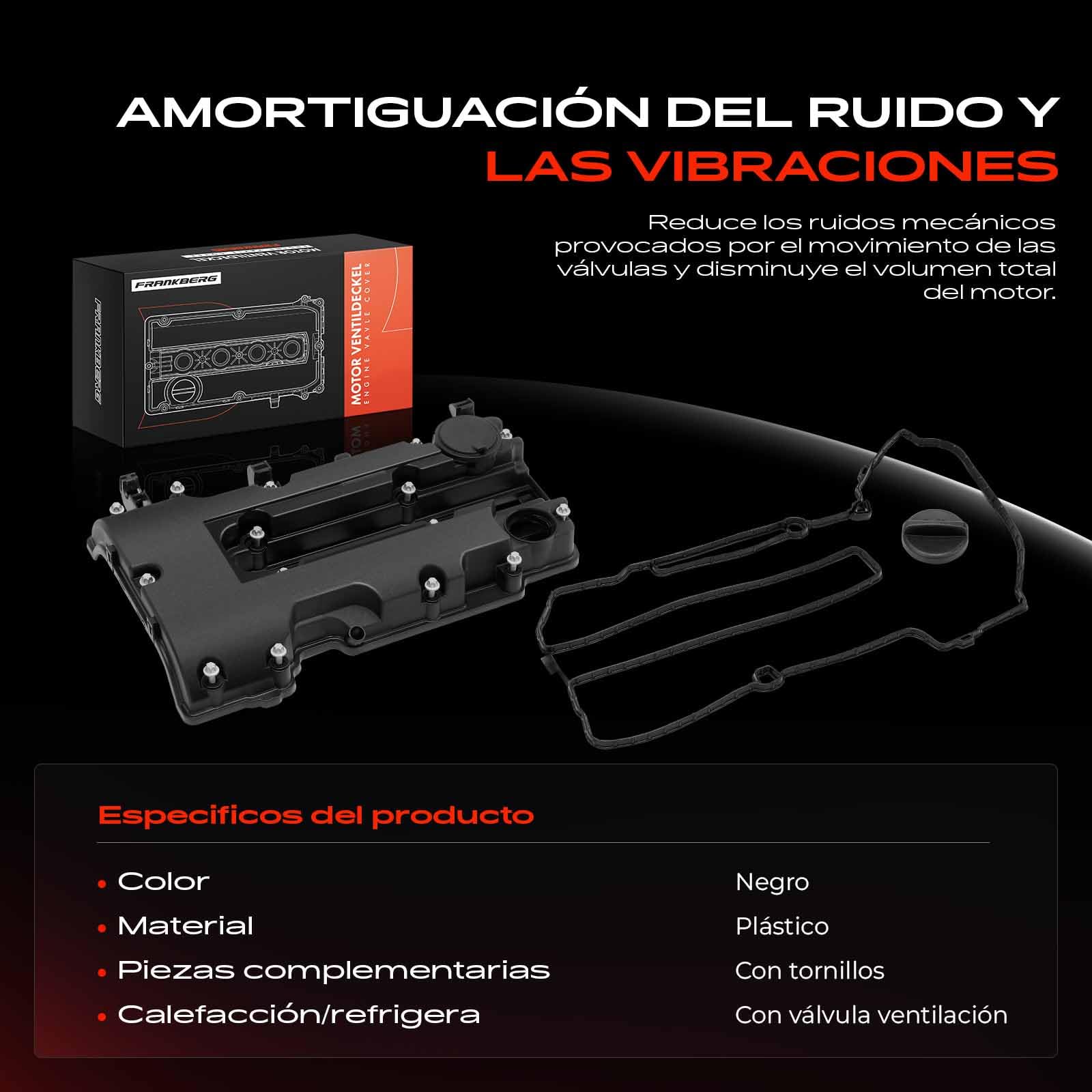 Frankberg Tapa de culata Tapa de válvulas Gasolina Compatible con Corsa D S07 1.2L Corsa D S07 1.4L Mokka/Mokka X J13 1.4L Adam M13 1.4L Adam M13 1.2L Replace# 55573746