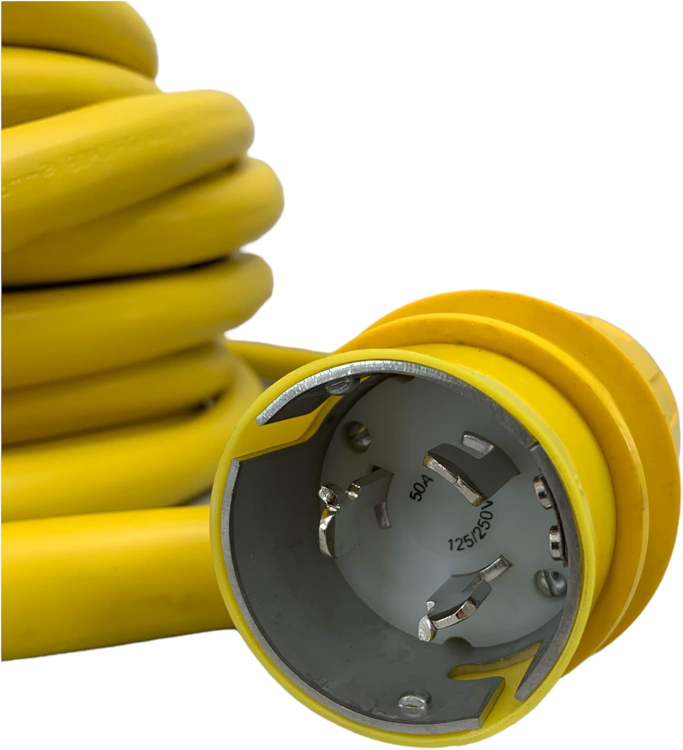Amp Up Marine & RV Cords 125/250v 50 amp x 100' Marine Shore Power Boat Extension Cord, 100 feet - 21510 : Sports & Outdoors