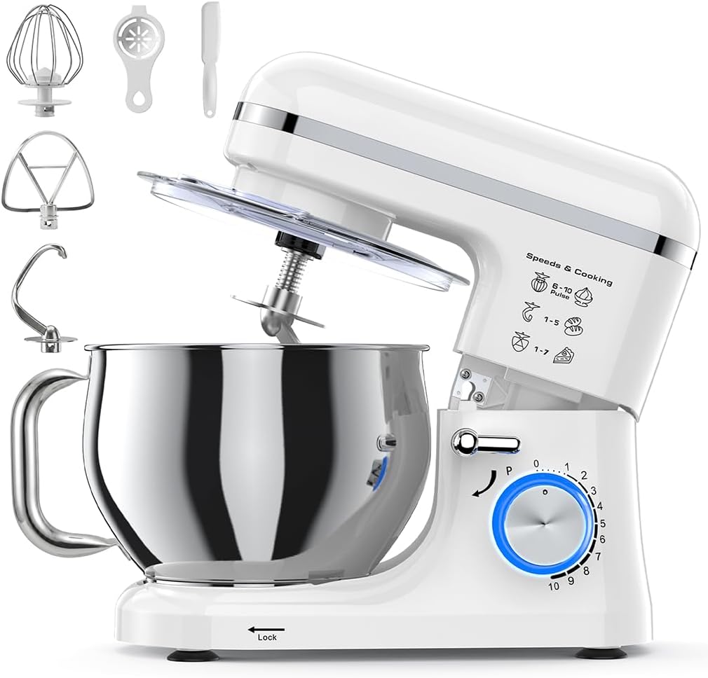 (-38%) Cypcat Küchenmaschine 1300W mit 5L Schüssel, 10+P Stufen