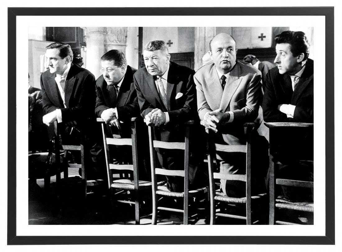 Générique Tableau les tontons flingueurs 70 x 50 cm affiche HD avec cadre en bois noir inclus