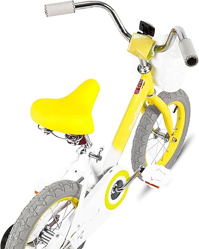 Miniatura 8 de JOYSTAR Bicicleta infantil para niñas de 12, 14, 16 pulgadas, con cesta para edades de 2 a 7 años, bicicleta para niñas pequeñas con ruedas de