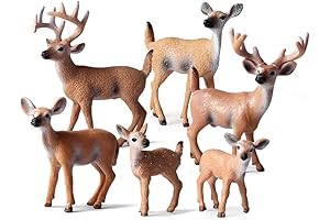 Enchanting Christmas Village Deer Figurines
