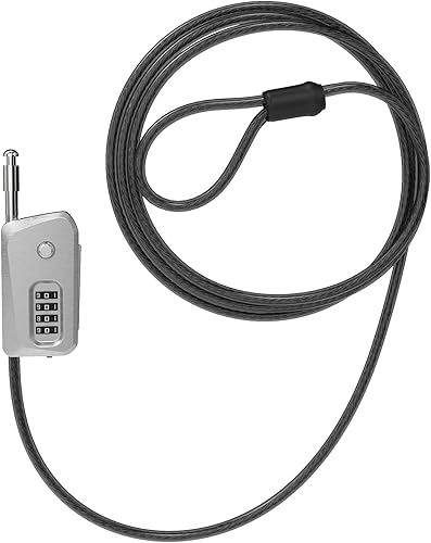 Candado de cable pitón de 6 pies para bicicleta, bicicleta, bloqueo de cámara de sendero, cerradura de combinación de 4 dígitos, candado antirrobo