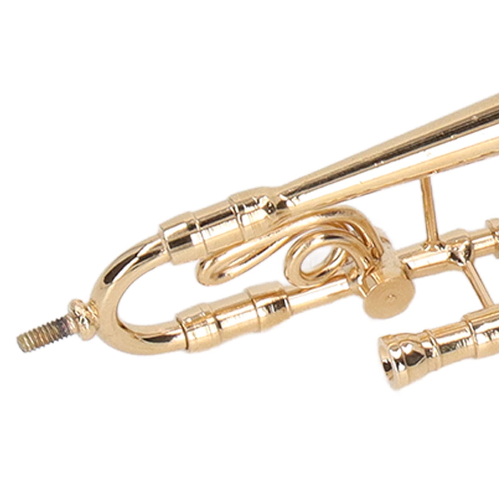 Adorno De Trombón De Latón, Trombón Alto con Acabado Dorado, Modelo De Instrumentos De Casa De Muñecas En Miniatura para Accesorios De Casa De Muñecas