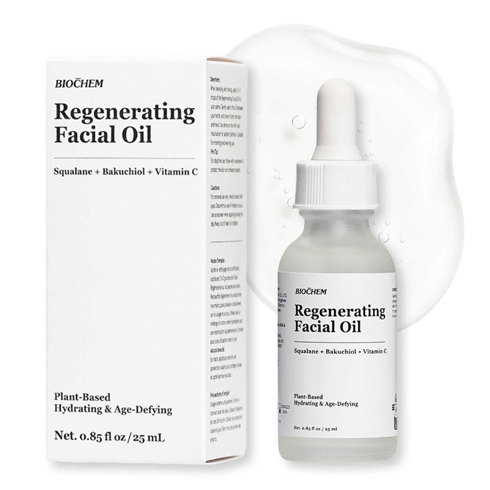 BIOCHEM Regenerating Night Facial Oil – Retinol + Bakuchiol, Non-Greasy