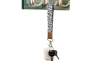 Premium Leopard Print Wristlet Keychain: Style Meets Functionality