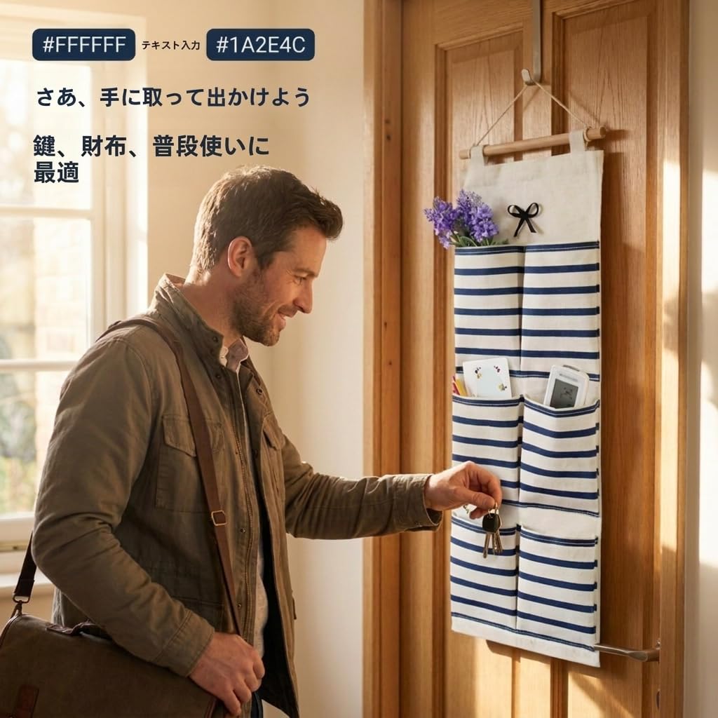 マニー　ウォールポケット Amazon｜ウォールポケット壁掛け収納ポケットドア 小物収納袋 (6個の