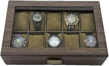 Amazon.co.jp: 三方良し 腕時計ケース ブラウン色 腕時計収納ボックス