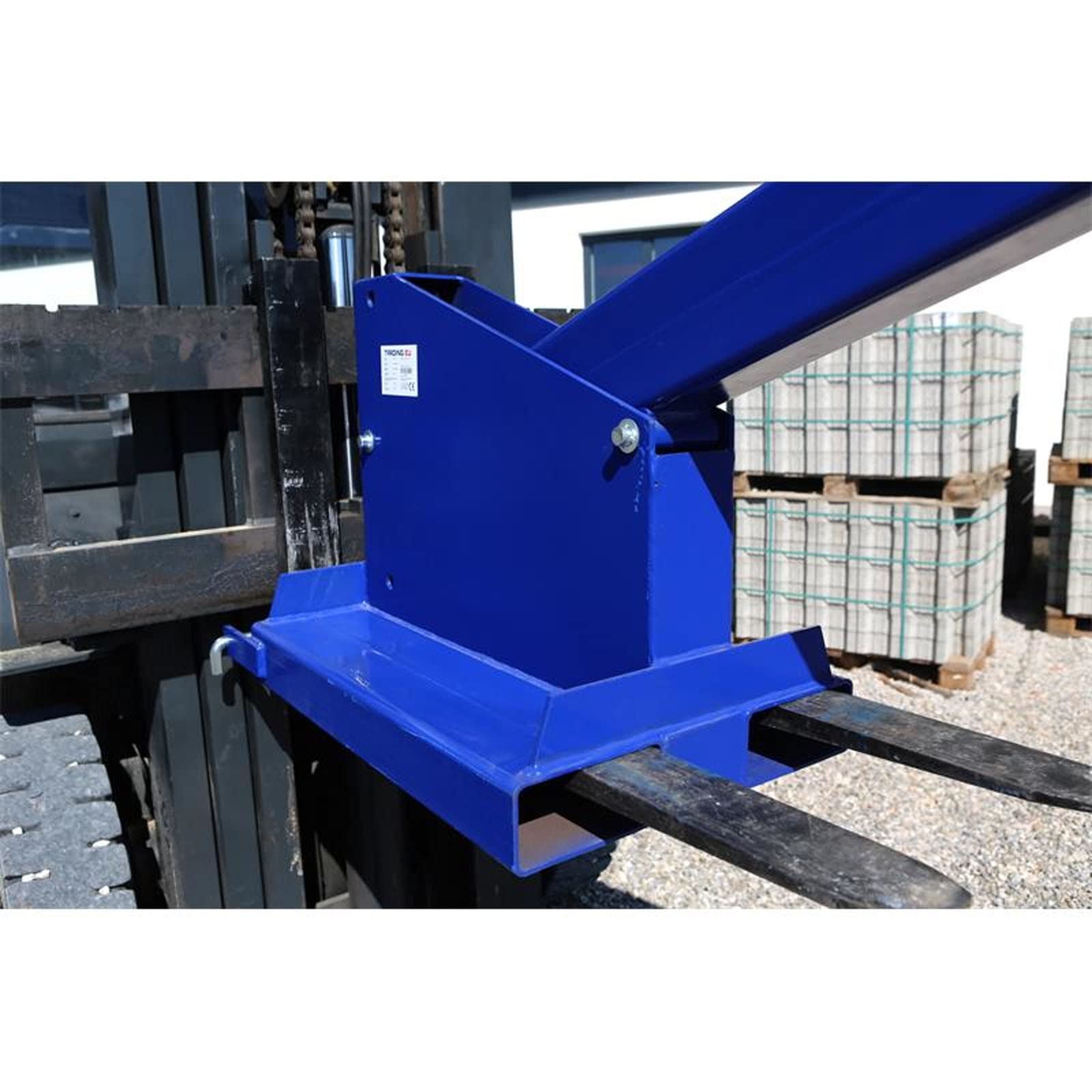 Gru a forca regolabile in altezza Braccio della gru Braccio di carico per carrello elevatore | Capacità di carico: 4500 kg / 4,5t
