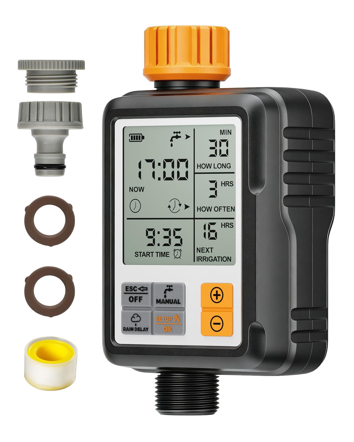 Bewässerungscomputer mit 1 Ausgang LCD-Display Automatische Water Timer für Garten/Balkon/Gewächshaus