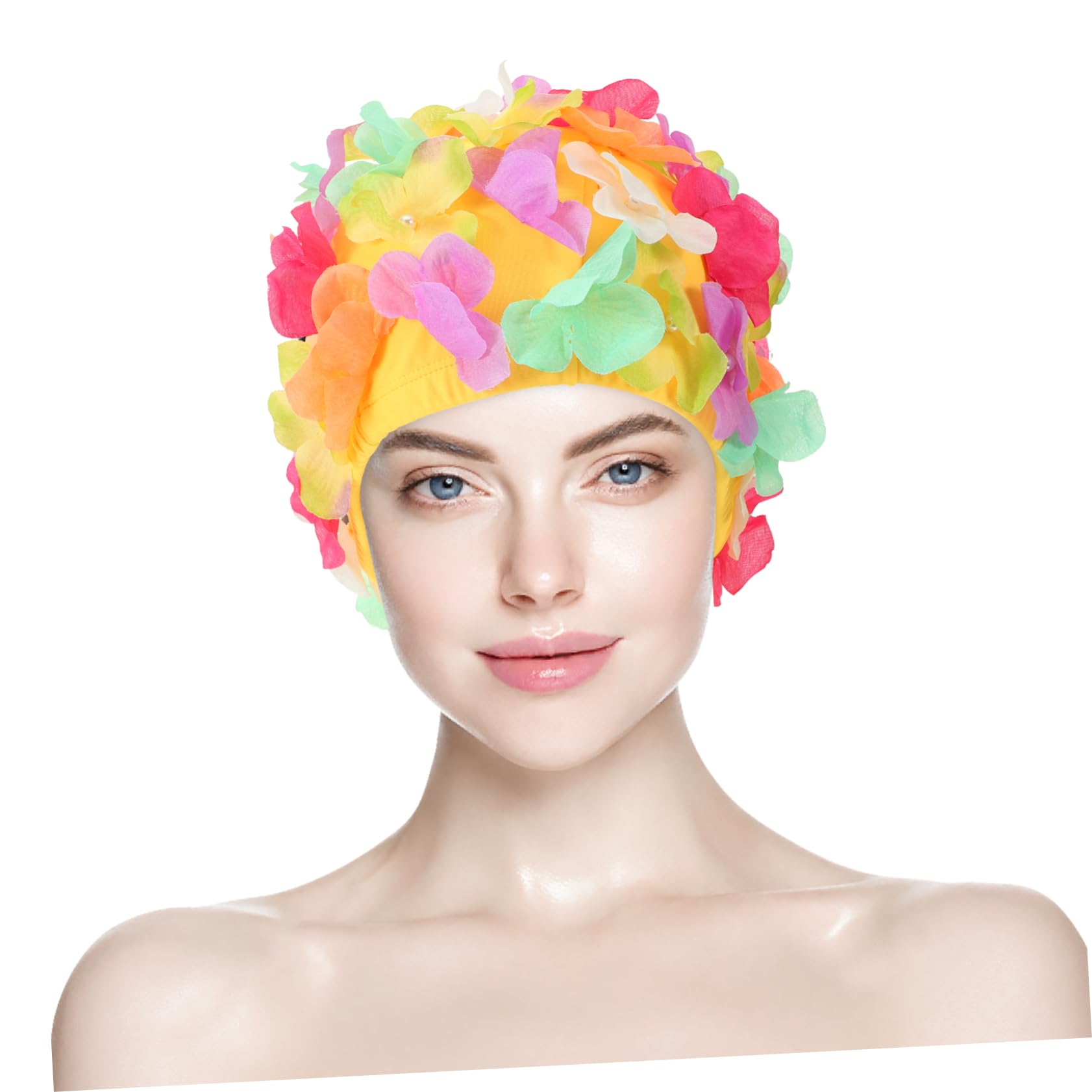 Mipcase Gorro de Natación Elástico Mujer Cómodo y Transpirable el Cabello Natación