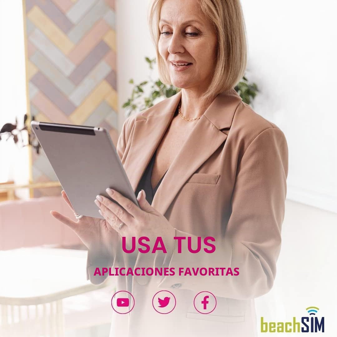 Tarjeta SIM USA por 15 días. Datos 5G ilimitados, Llamadas y SMS.Red T-Mobile. Compatible con iOS y Android.
