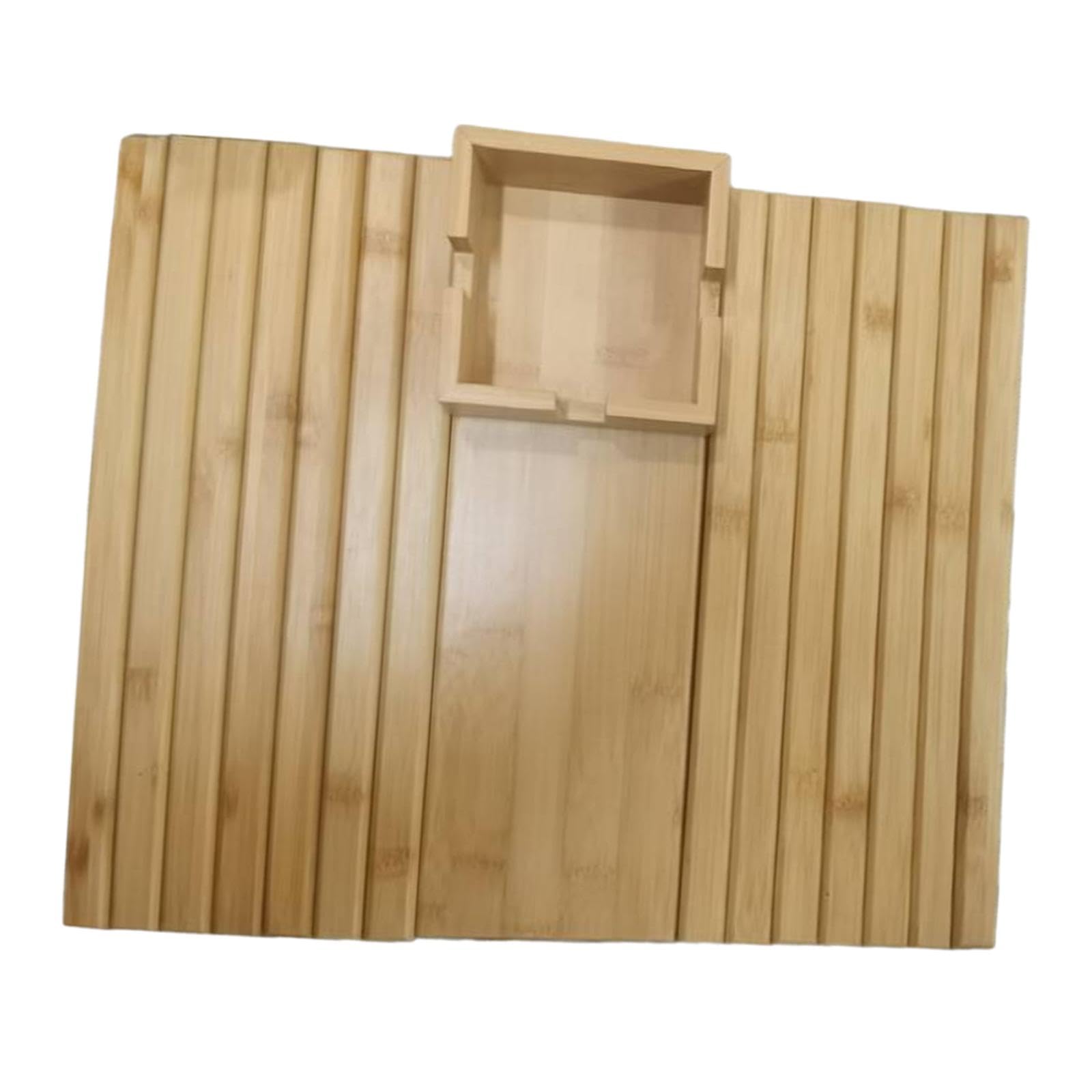 Soporte para tazas de bambú para sofá, bandeja para reposabrazos de sofá para teléfono móvil remoto