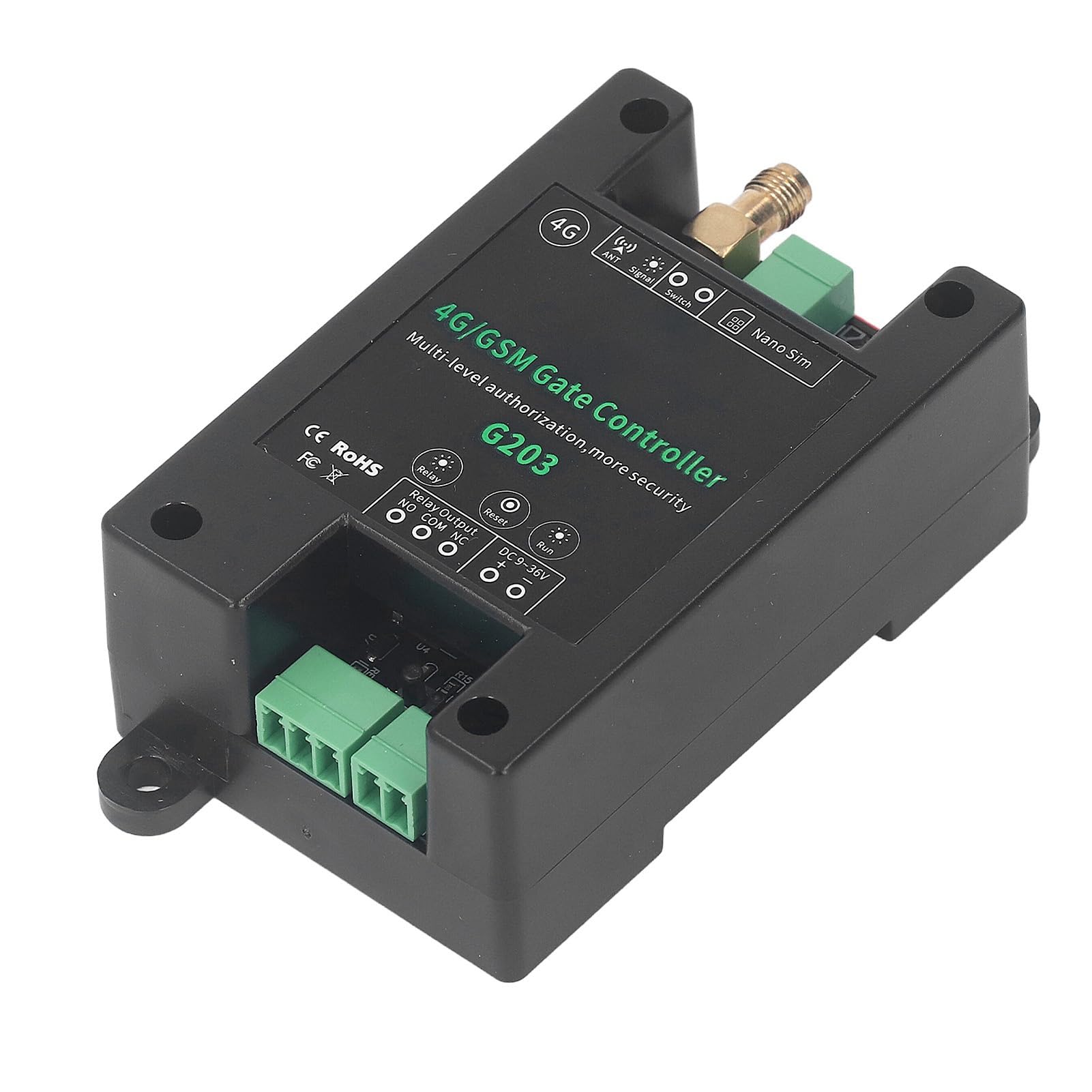 FTVOGUE Contrôleur à Distance de Portail 4G GSM avec Relais 0-9999s pour 1001 Utilisateurs, Application de Commande pour Garage, Accès à Distance et Redémarrage