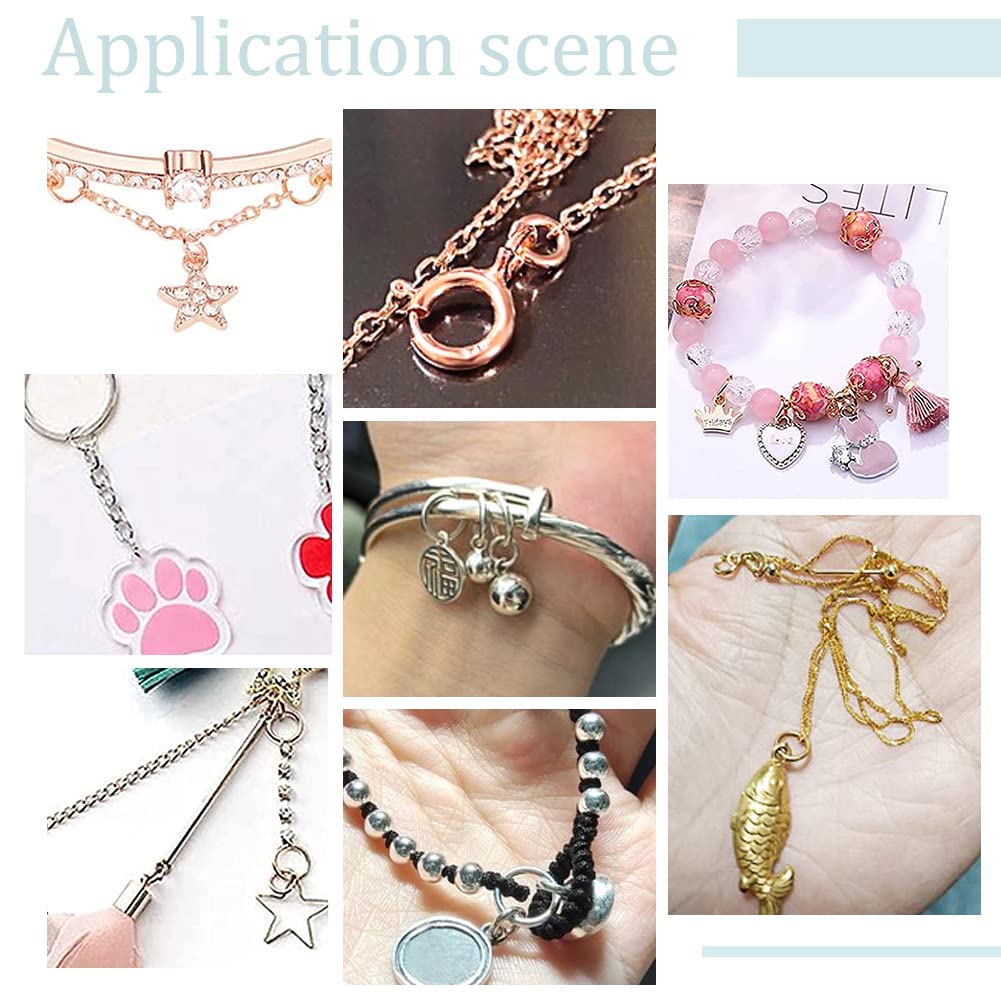 200 Anneaux Fermés PandaHall - Or Rose, 4 Tailles (6/8/10/12mm), Pour Bijoux Et DIY