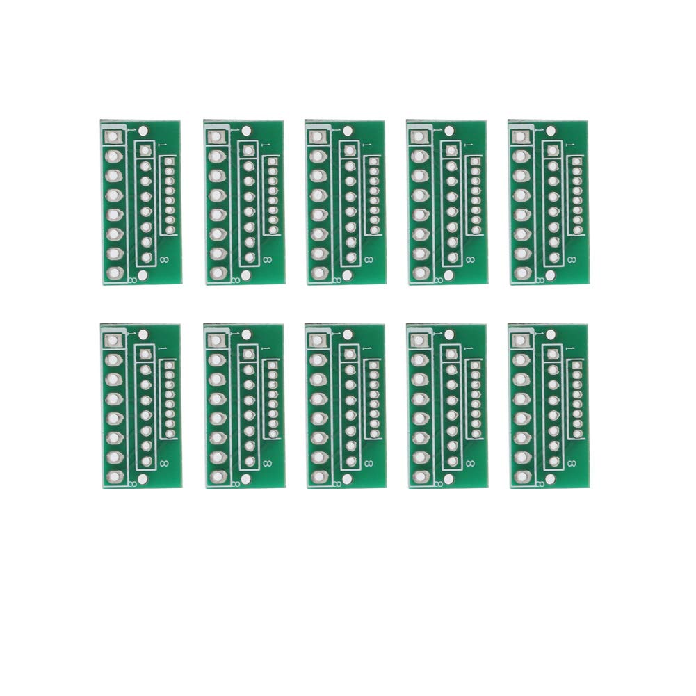 10 Stück Adapterplatine 1,27 Mm Auf 2,54 Mm – 8-polig, 3-reihig, 24 Löcher, Doppelseitig, Für Drahtlose Module & Prototypen