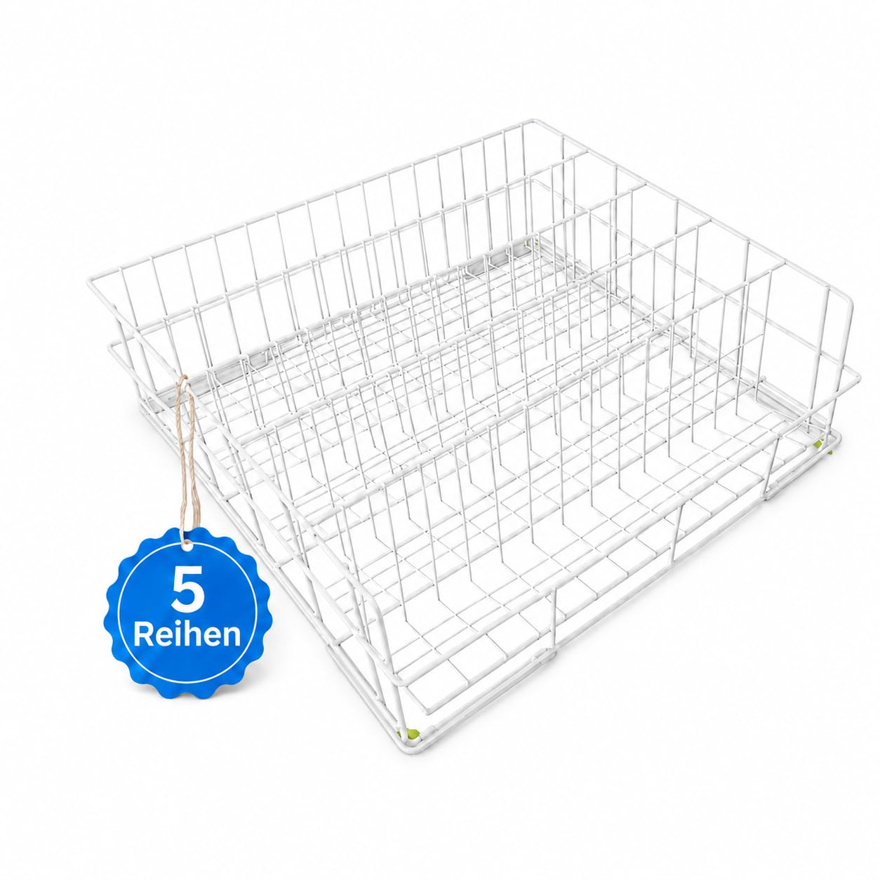 Cesta para lavar platos para gafas, cesta de malla de alambre 500x500 mm - 5 filas, cesto de lavado de vidrio profesional de catering, tamaños y filas seleccionables