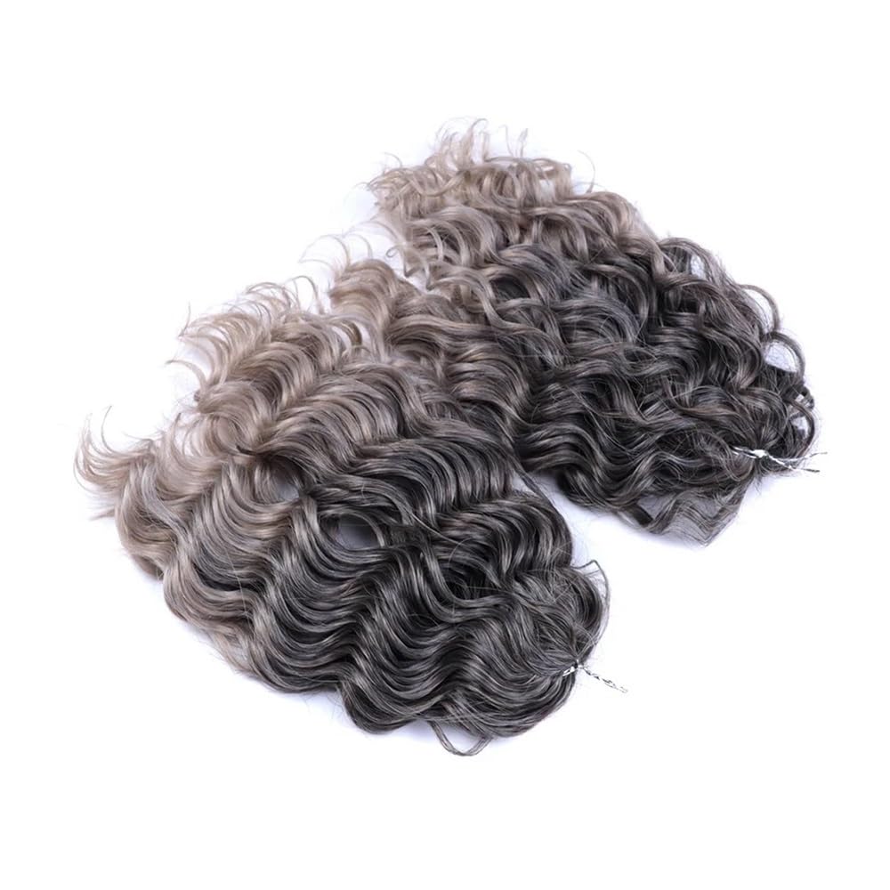 Chignon Finto per Capelli Capelli sintetici ricci afro ricci all'uncinetto, trecce all'uncinetto, estensione dei capelli intrecciati da 10 pollici Hair Accessories(PINK)