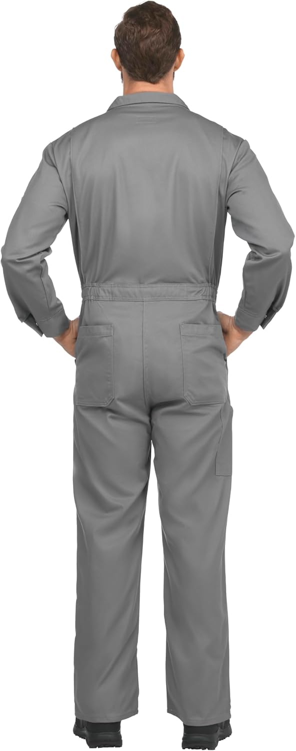 Bulwark FR mens Flame Resistant 9 Oz Twill Cotton Premium Concealed Snap Coverall - Image 2