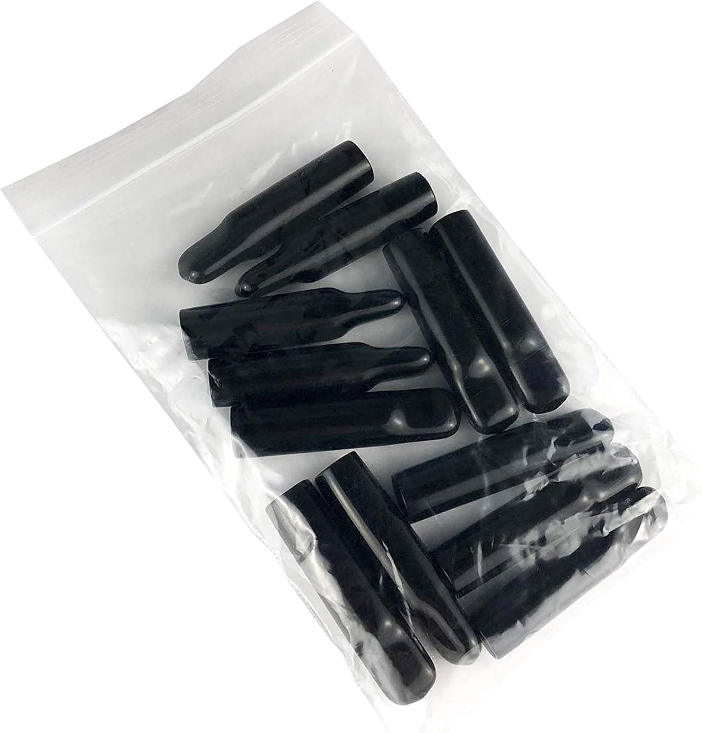 We Can Source It Ltd – Black Plastic Flow Pourer Dust Caps – Speed Pourer Covers with Protective Design – Fits Standard Spouts – Durable & Easy to Use – Perfect for Bars & Home - Pack of 10