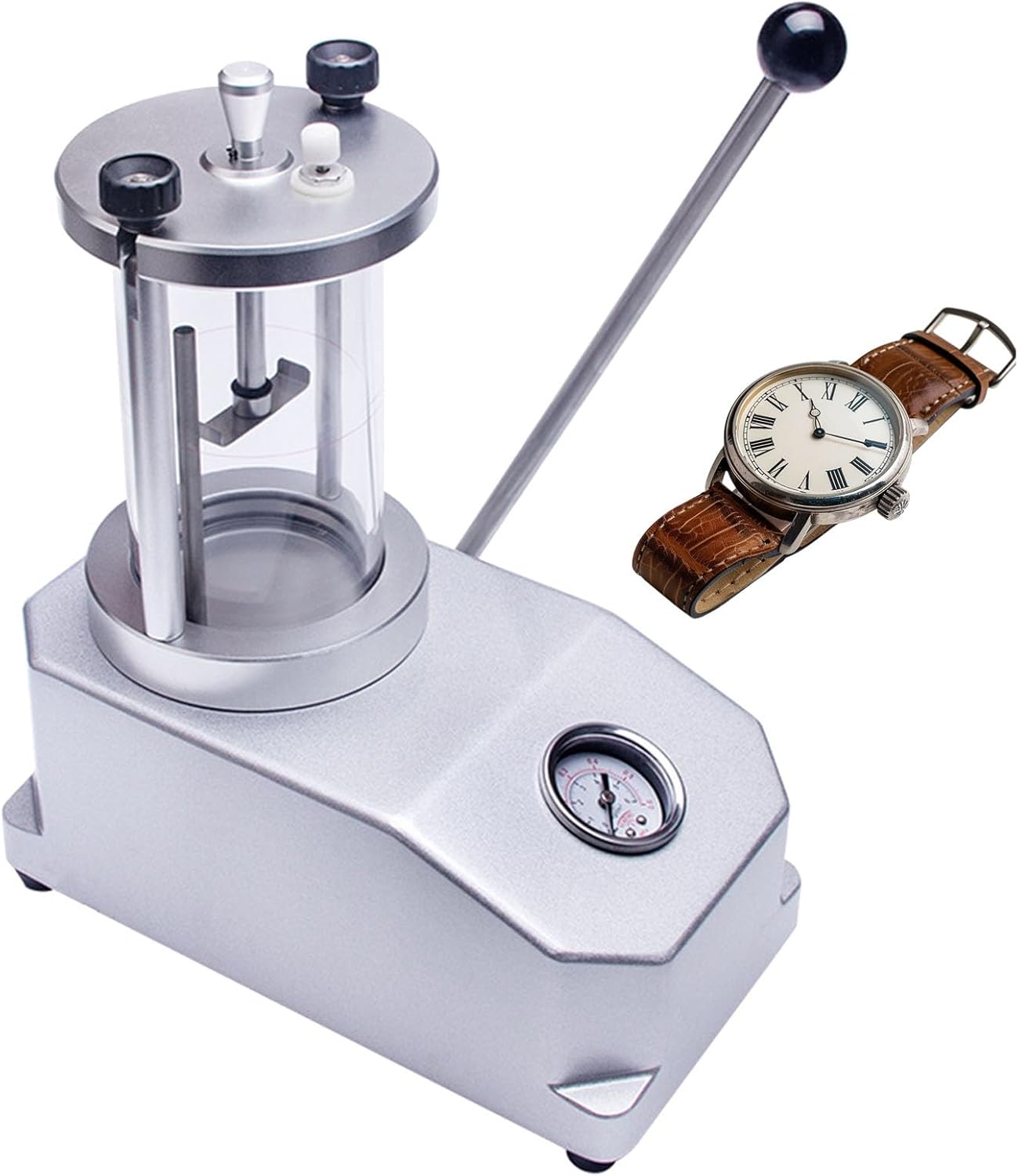 2 Watches Case Resistance Pressure Test Machine,Water Resistant Tester,Tester Tool,Air Pressure 0.3-6.0bar,for Accurate Testing
