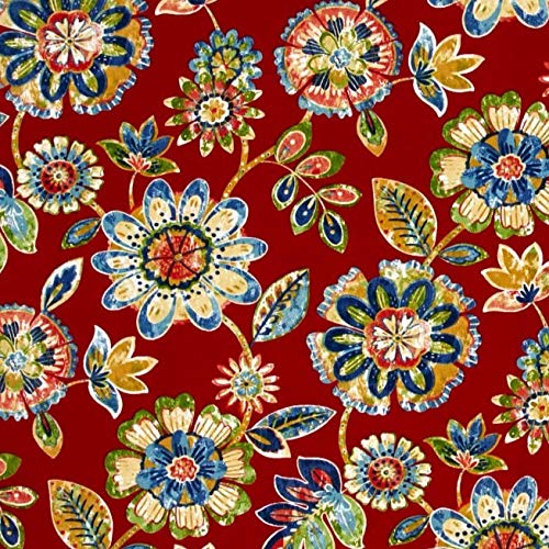 RSH DECOR: Tufted High Back Seat Cushion | 44” x 22” | All-Weather Spun Fabric | Water and Fade-Resistant | Outdoor Chair Cushion for Patio Furniture | Daelyn Cherry