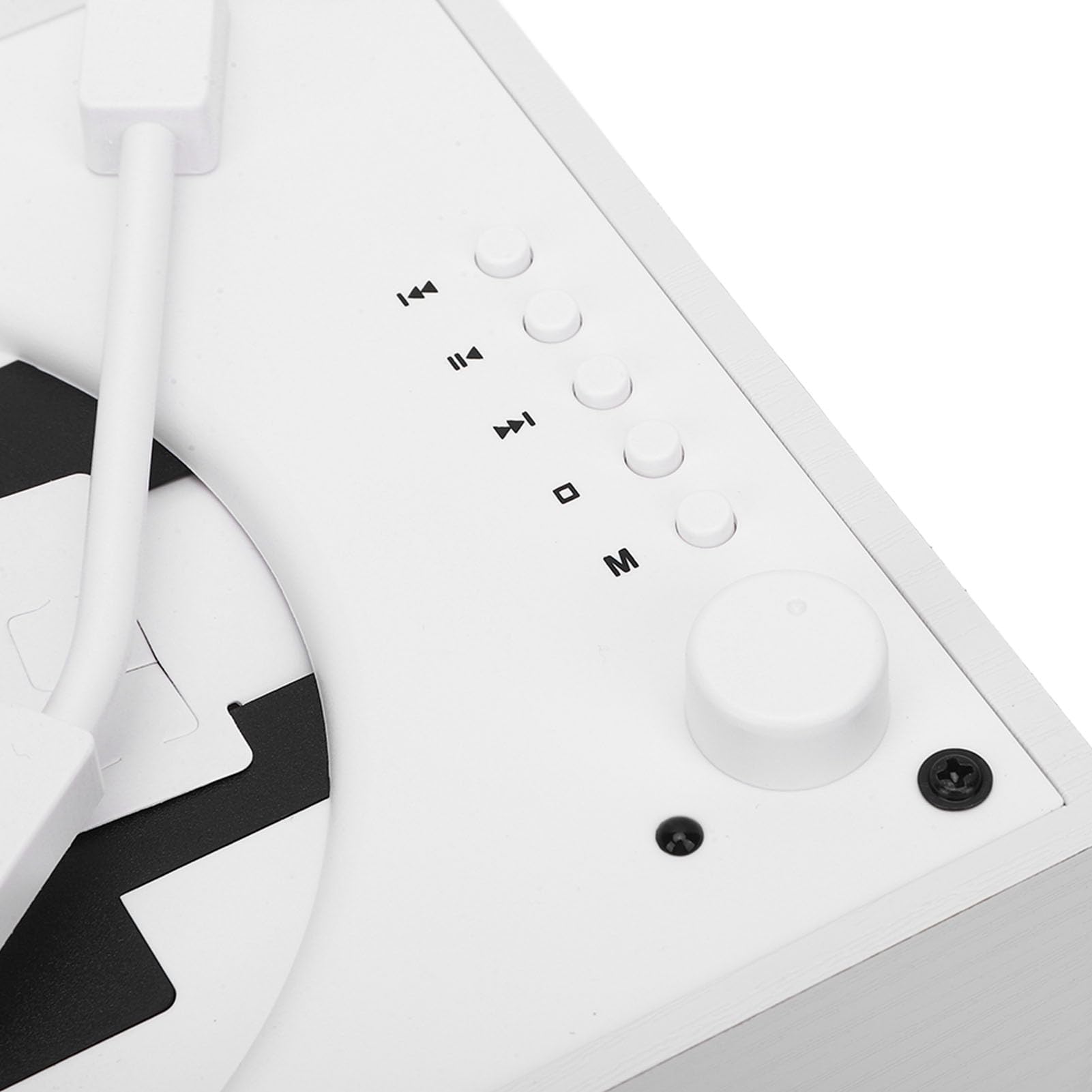 Przenośny Odtwarzacz BT CD Retro Wielofunkcyjny Odtwarzacz CD z Zdalnym Sterowaniem BT 5.0 USB Odtwarzanie Napędu Flash Wbudowane w baterię 3600 MAh do Podróży w Biurze (Kolor białego drewna)