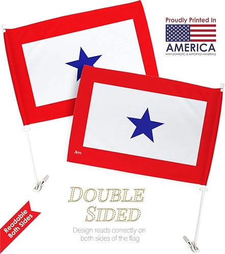 Miniatura 7 de Martin Luther King - Paquete de banderas de coche con estrellas azules para decoración de ventanas accesorios de poste de clip bandera de junio para