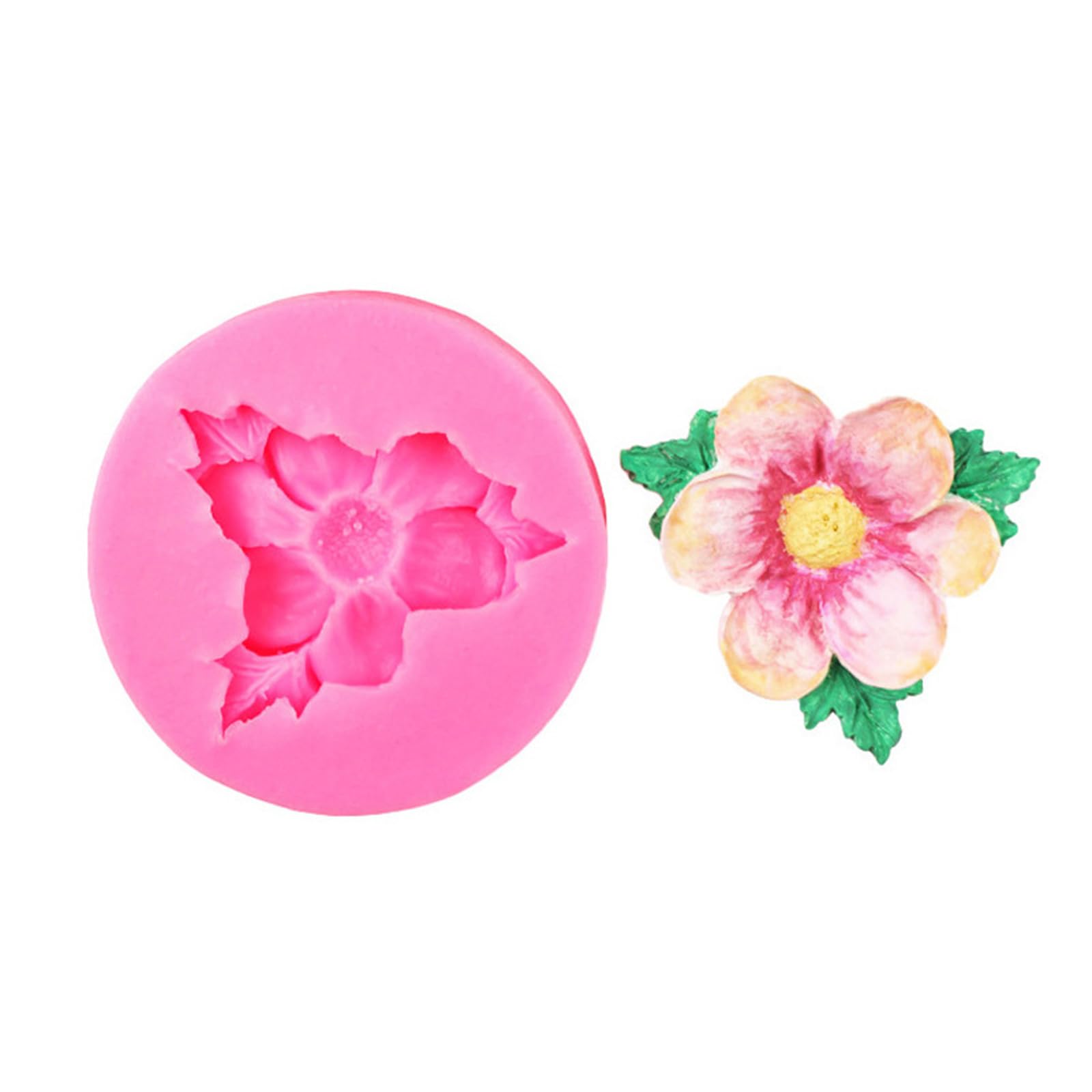 Buxuaaaa Leaves Floral Shape Silicone Molds Multipurpose Silicone for Making Soap Fondant Chocolate Baking Food Grade Mold